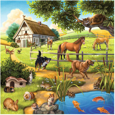 Forest / Zoo / Animals - 3 x 49 brikker