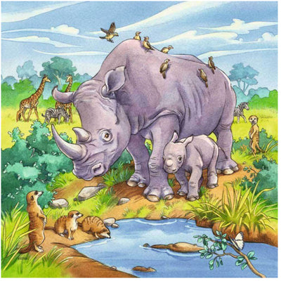 Wild animals - 3 x 49  brikker