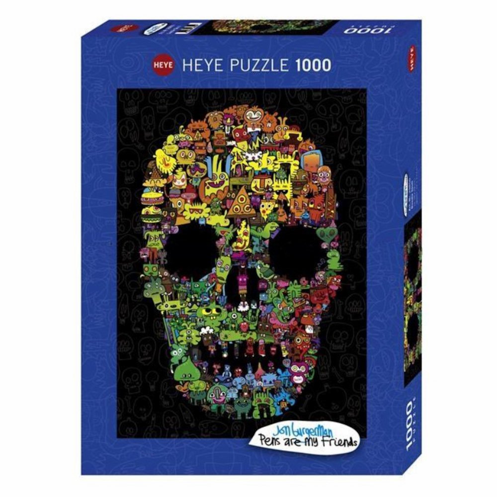 Doodle Skull - 1000 brikker