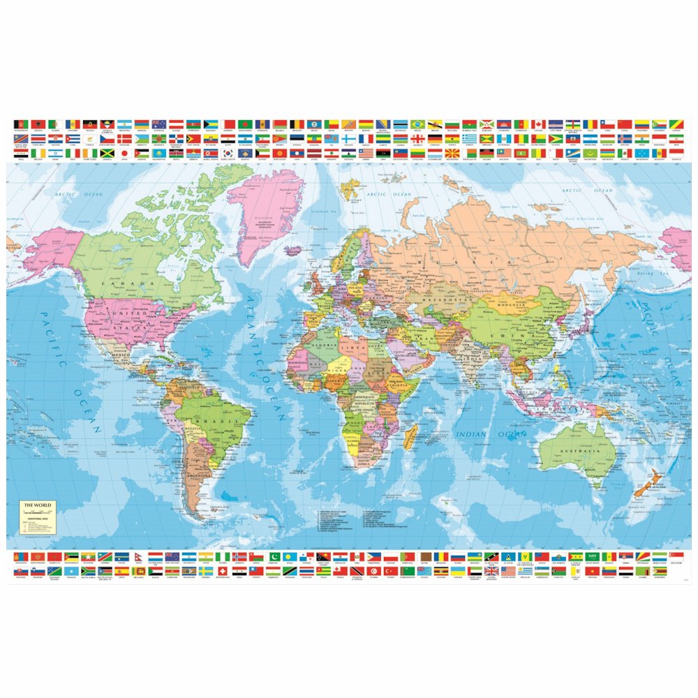 Political World Map - 1500 brikker