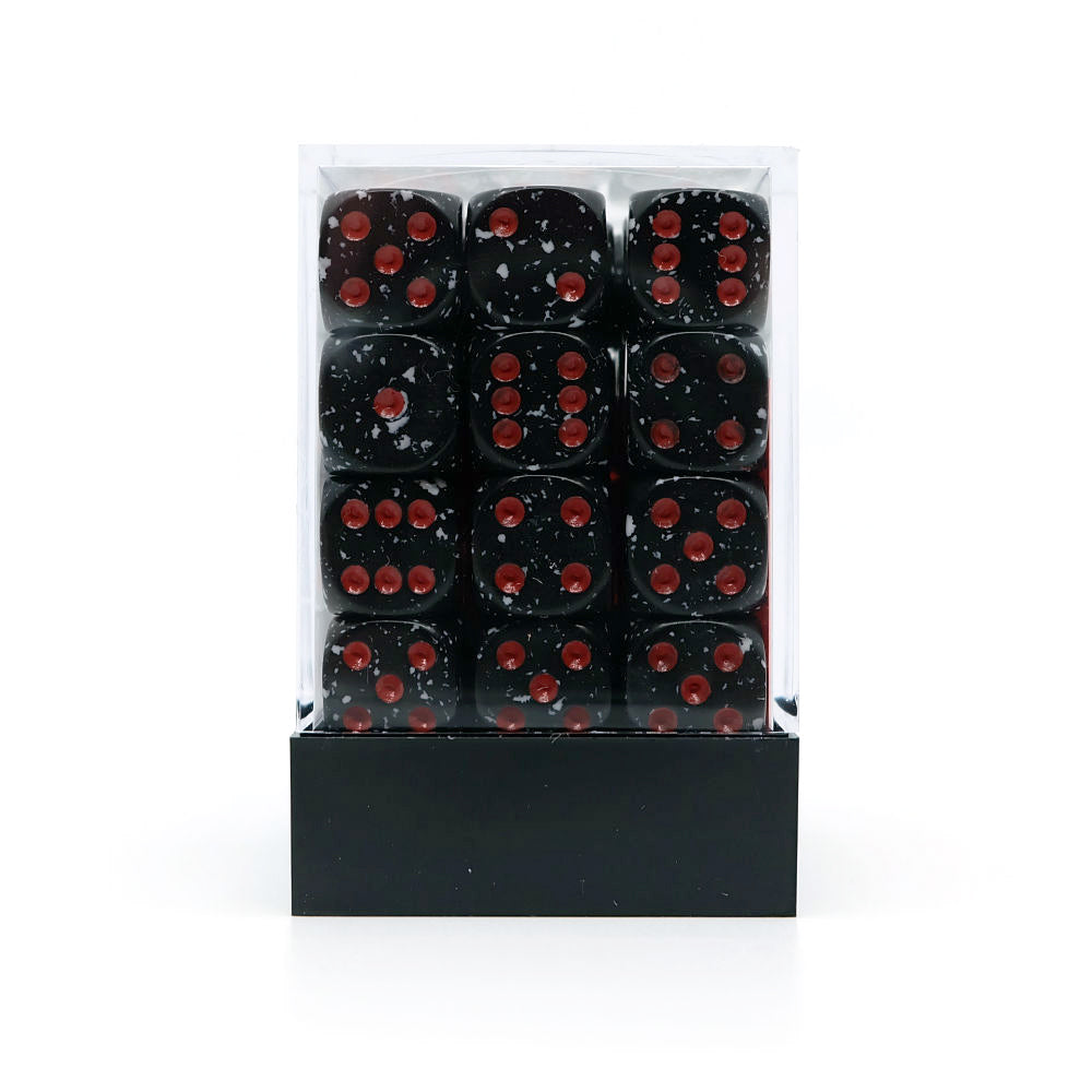36 stk speckled space terninger (12 mm)