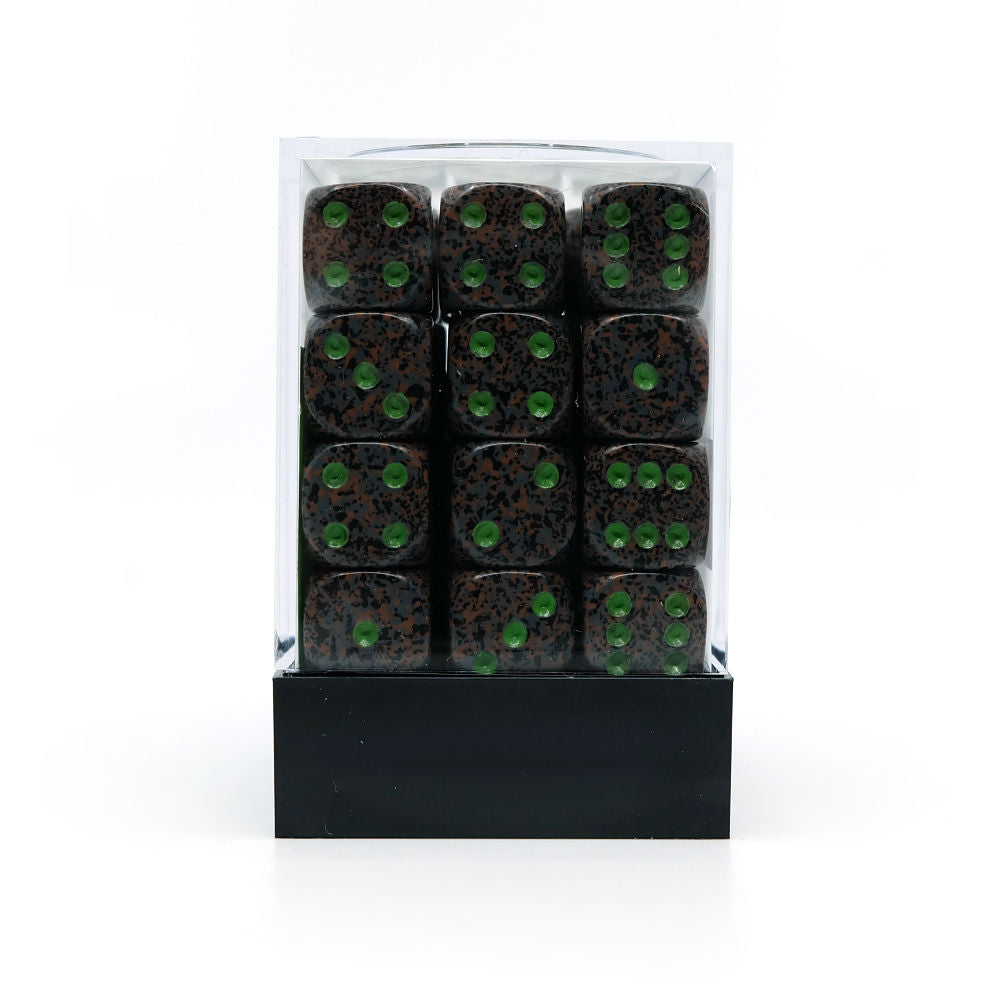 36 stk speckled earth terninger (12 mm)