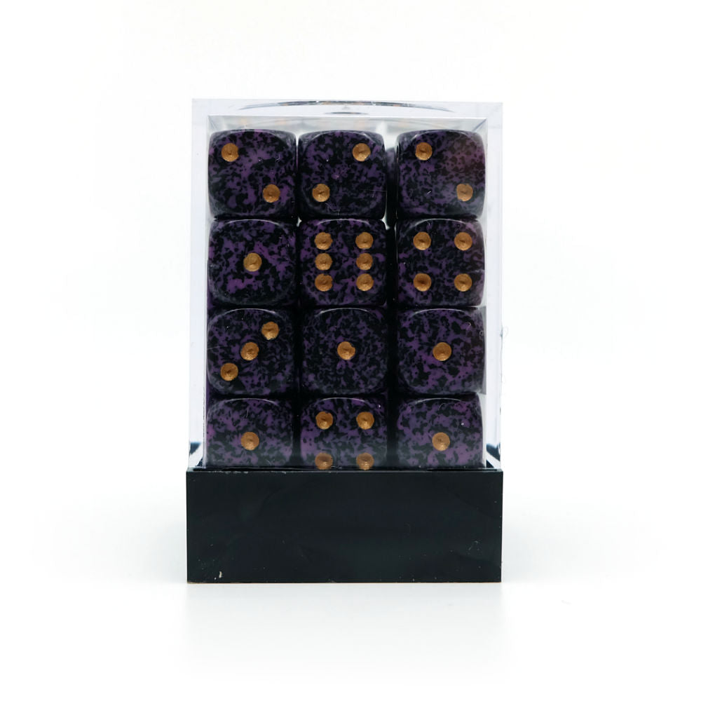 36 stk speckled hurricane terninger (12 mm)