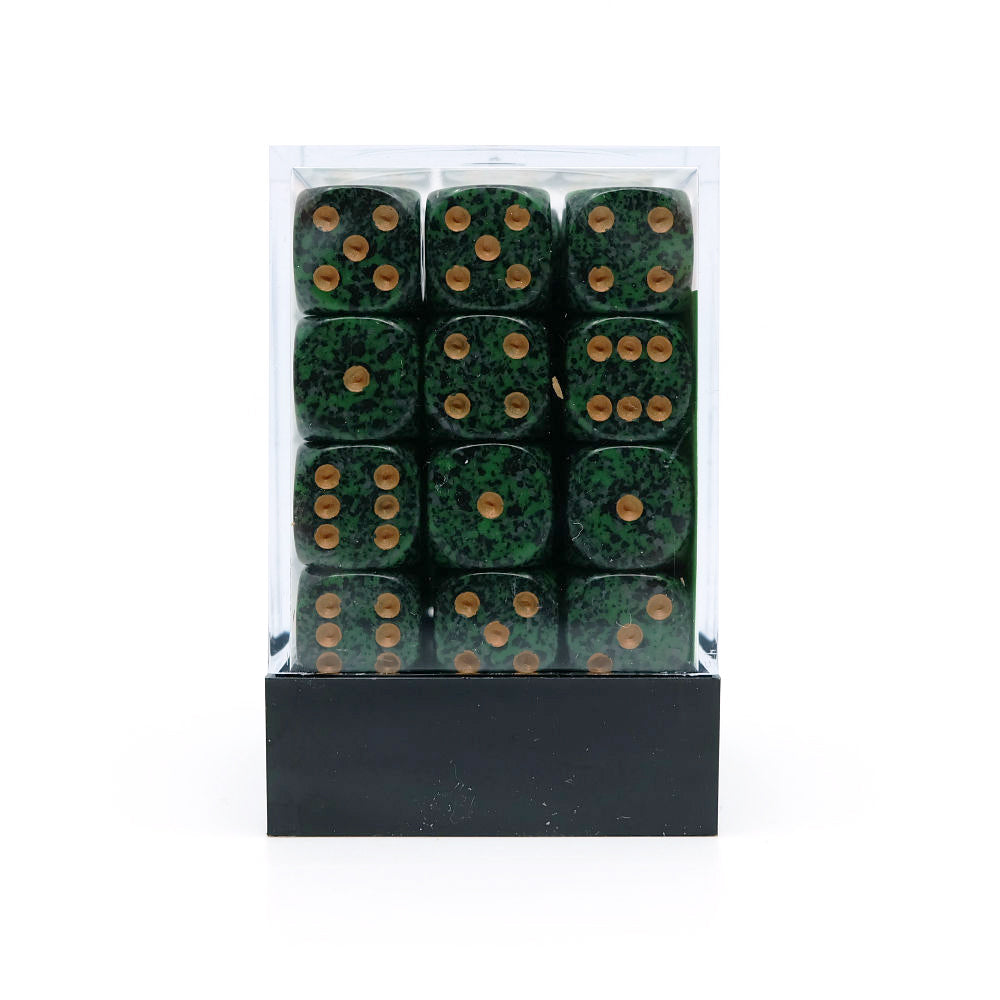 36 stk speckled golden recon terninger (12 mm)