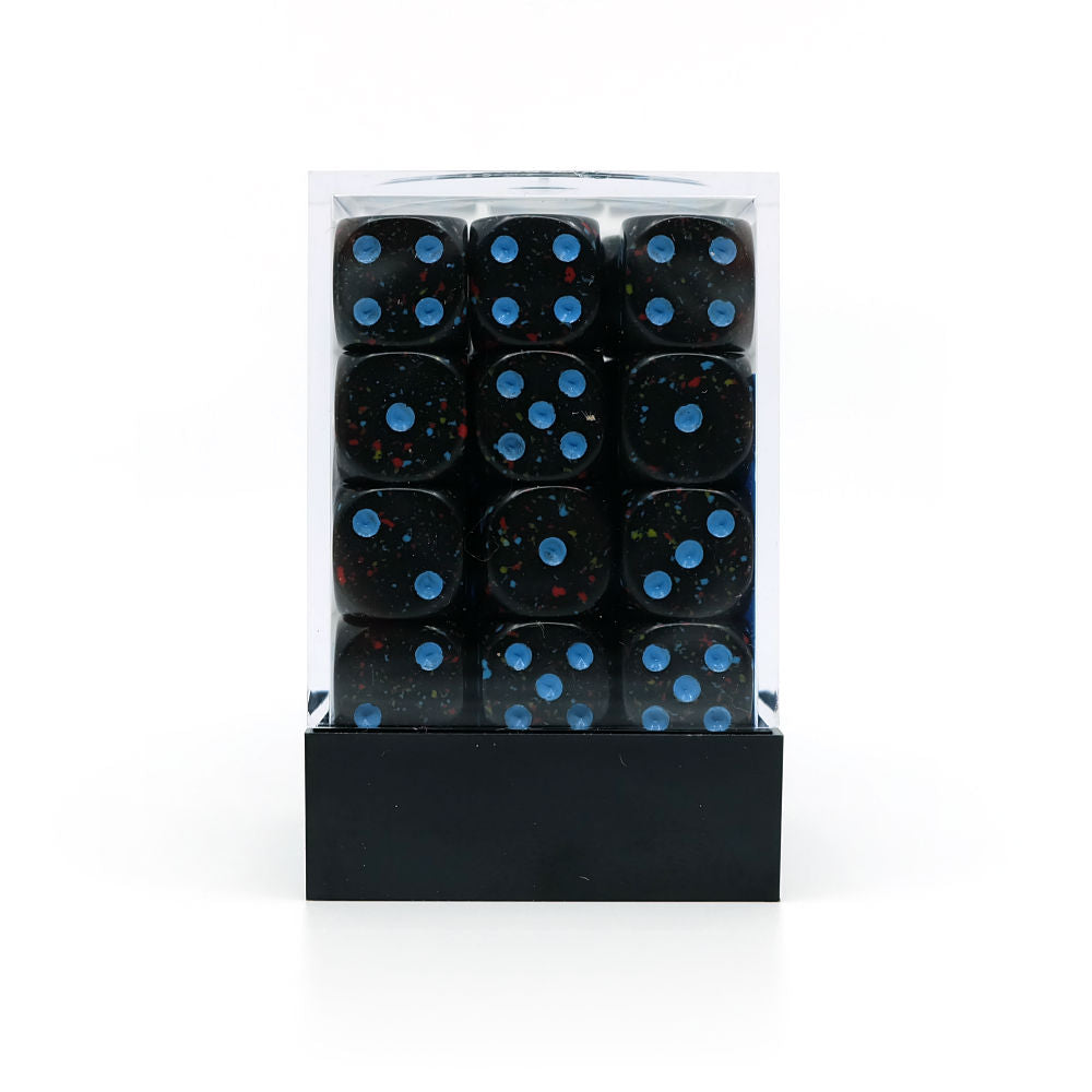 36 stk speckled blue stars terninger (12 mm)