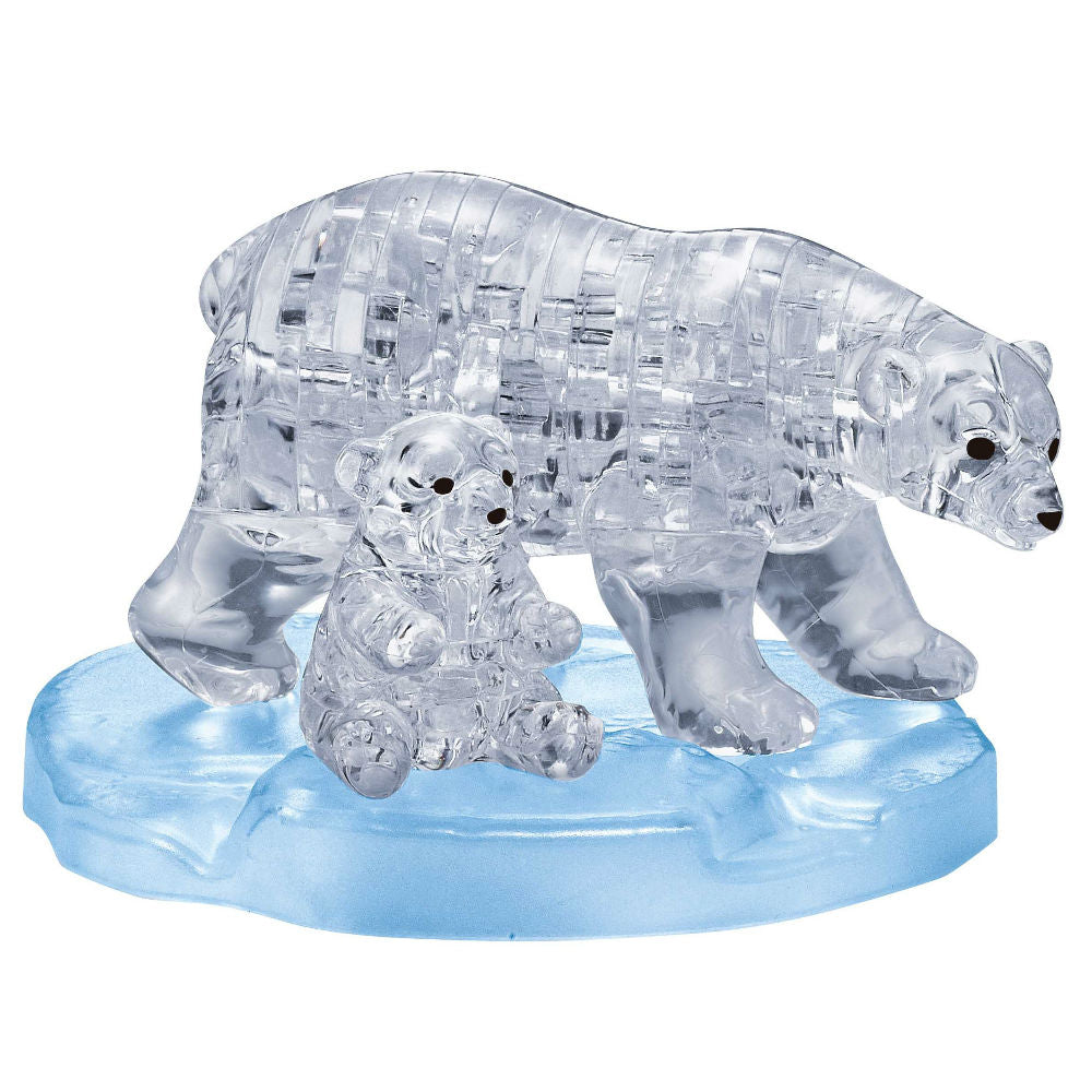 Isbjørnefamilie - 3D Crystal