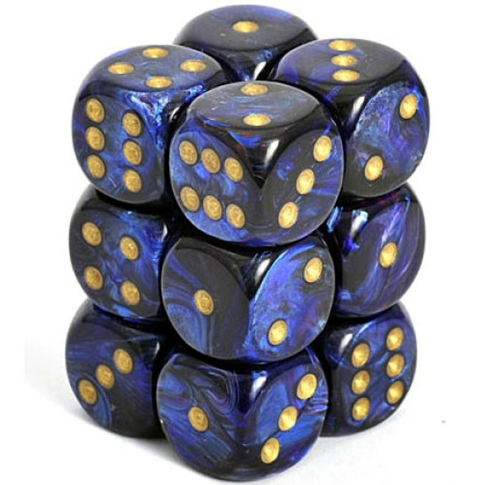 12 stk royal blue terninger
