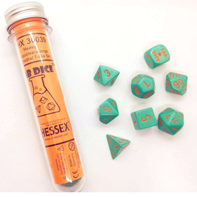 Heavy Turquoise Lab Dice rollespilsterninger