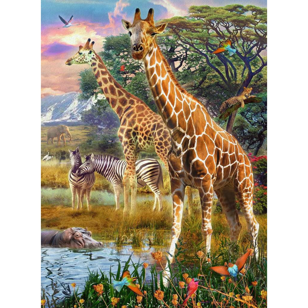 Giraffes in Africa - 150 XXL brikker