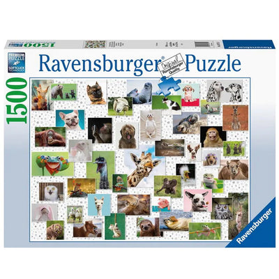 Funny Animals Collage - 1500 brikker