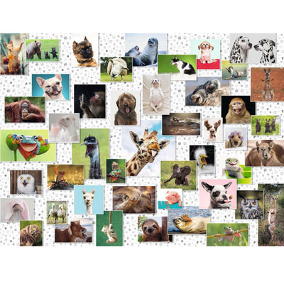 Funny Animals Collage - 1500 brikker