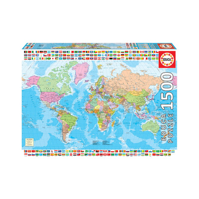 Political World Map - 1500 brikker