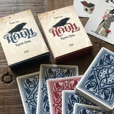 Ravn spillekort (hvid)