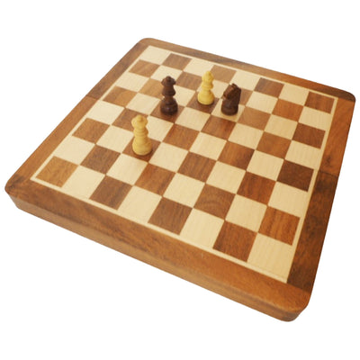 Magnetisk skaksæt i træ - 26 cm