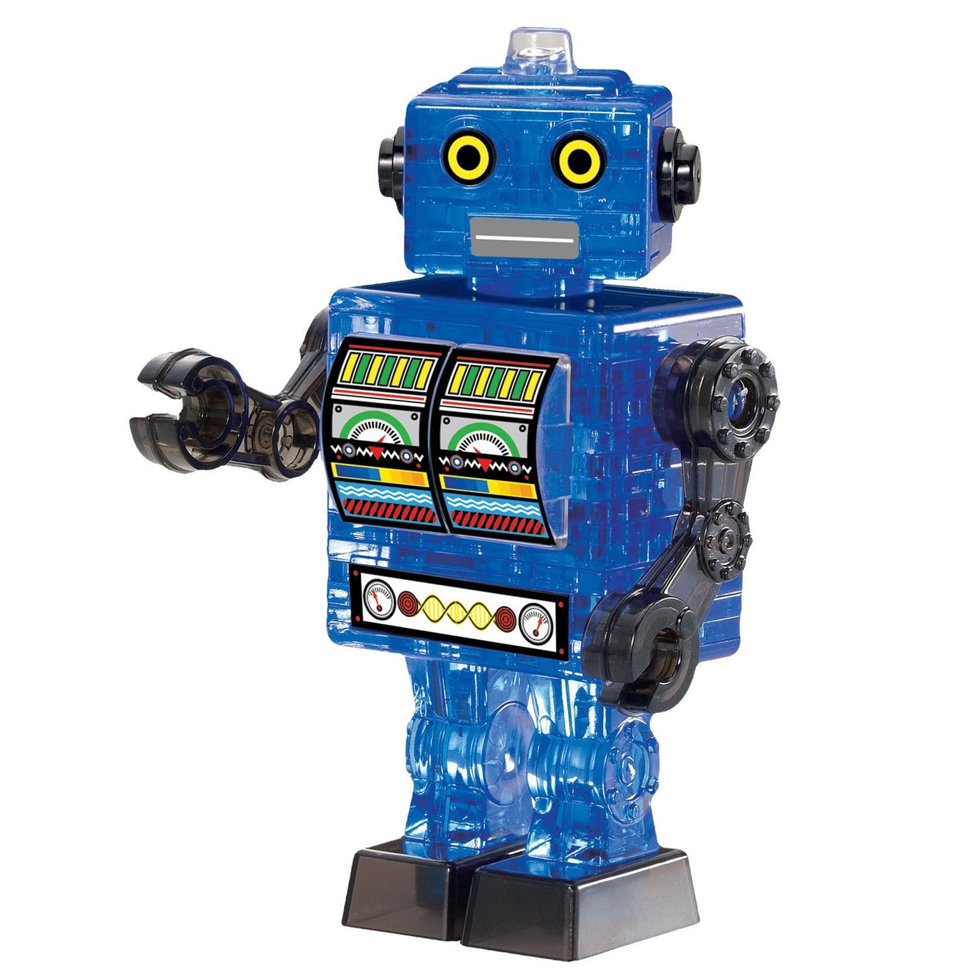 Blå robot - 3D Crystal