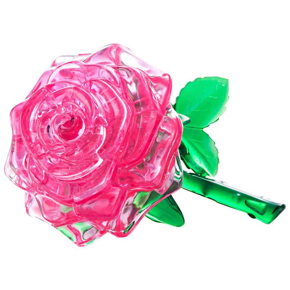 Pink rose - 3D Crystal