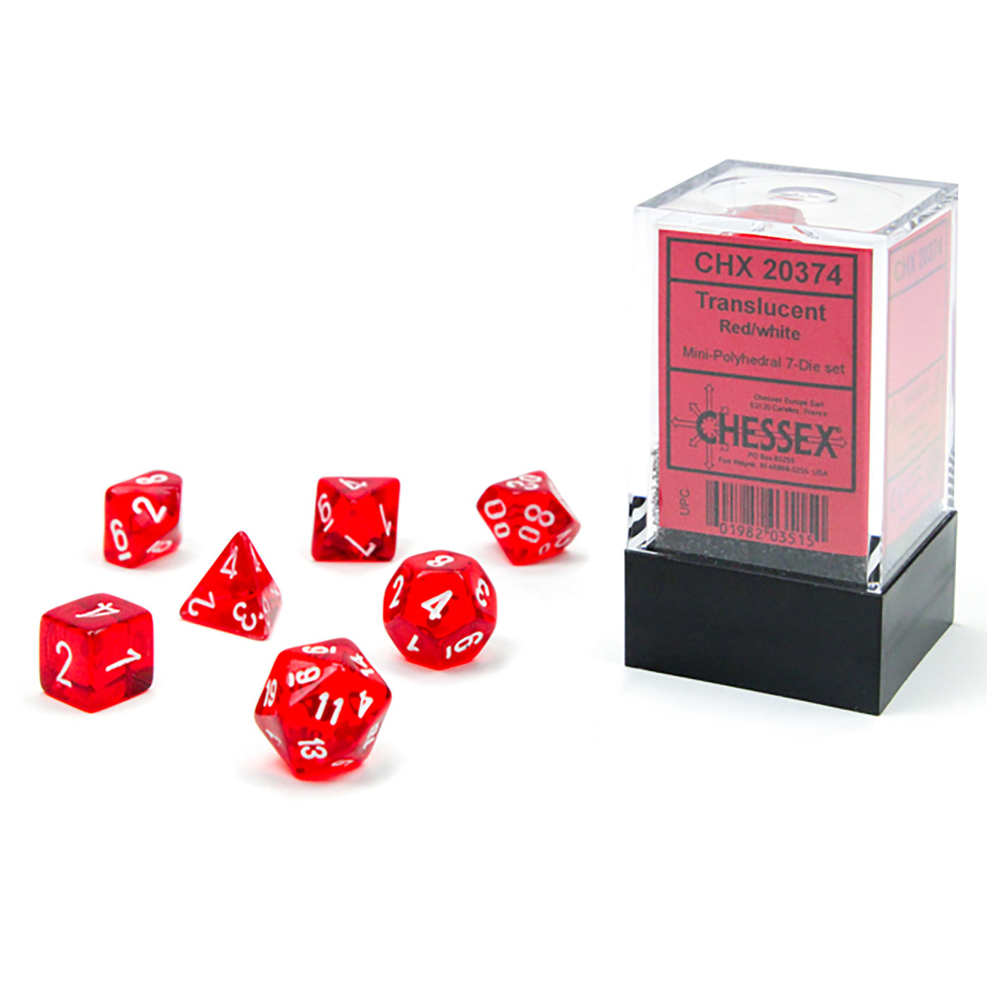 Translucent Red MINI rollespilsterninger