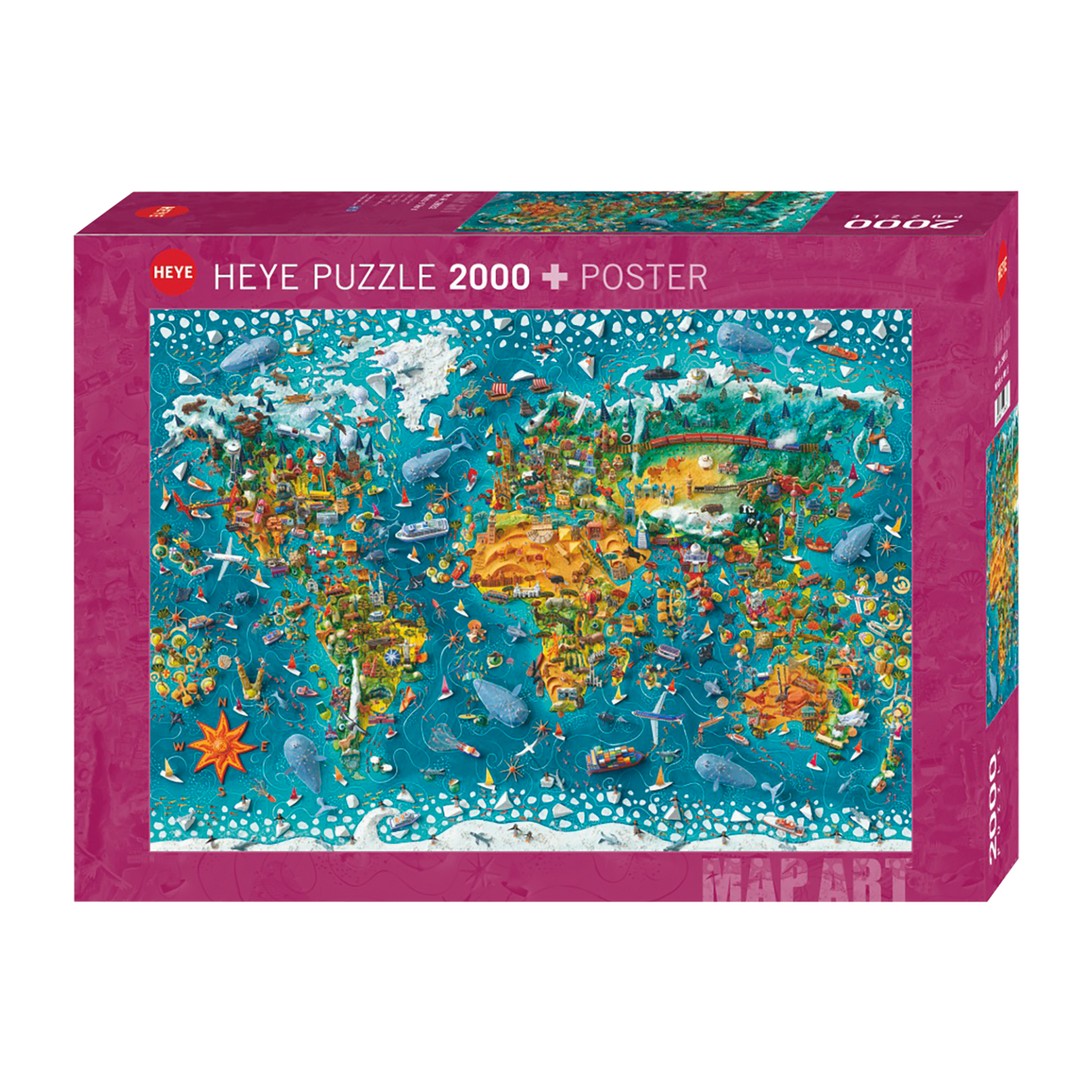 Map Art Miniature World - 2000 brikker