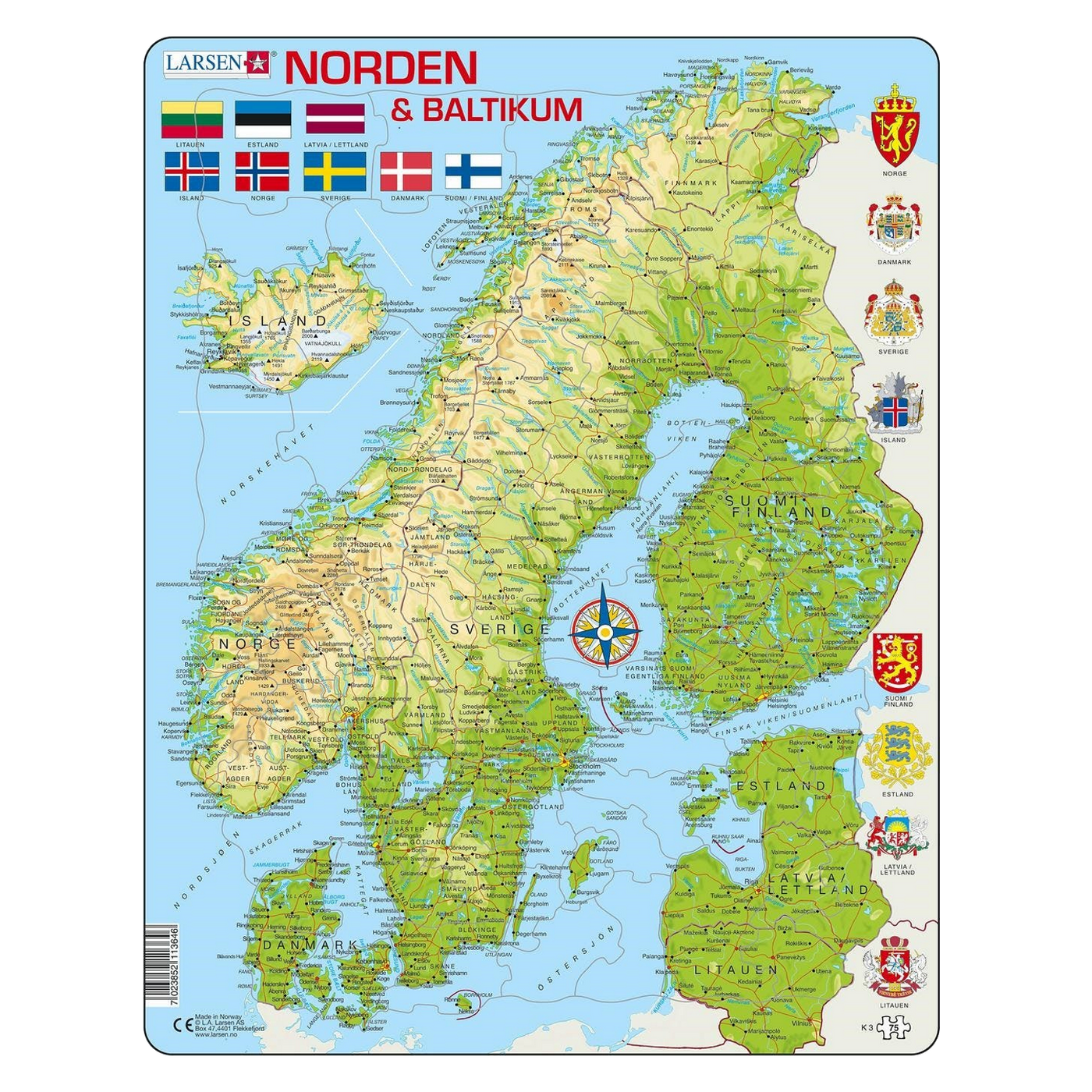 Norden og Baltikum - 75 brikker