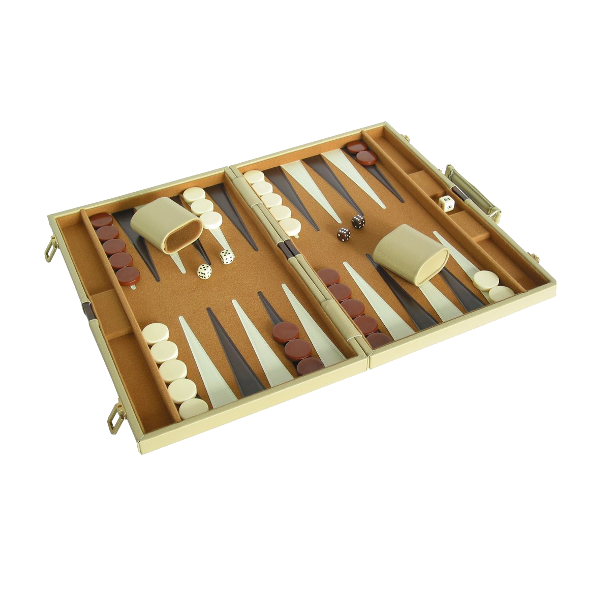 38 cm Beige Luksus Backgammon