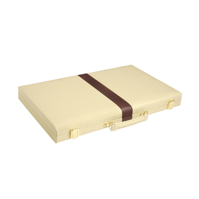 38 cm Beige Luksus Backgammon