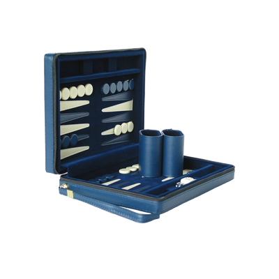 23 cm Magnetisk Rejse Backgammon Blå