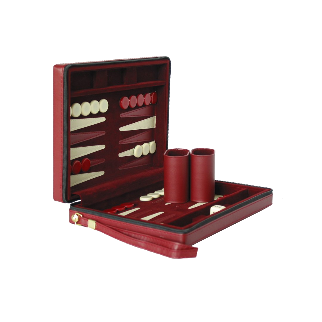 23 cm Magnetisk Rejse Backgammon Rød