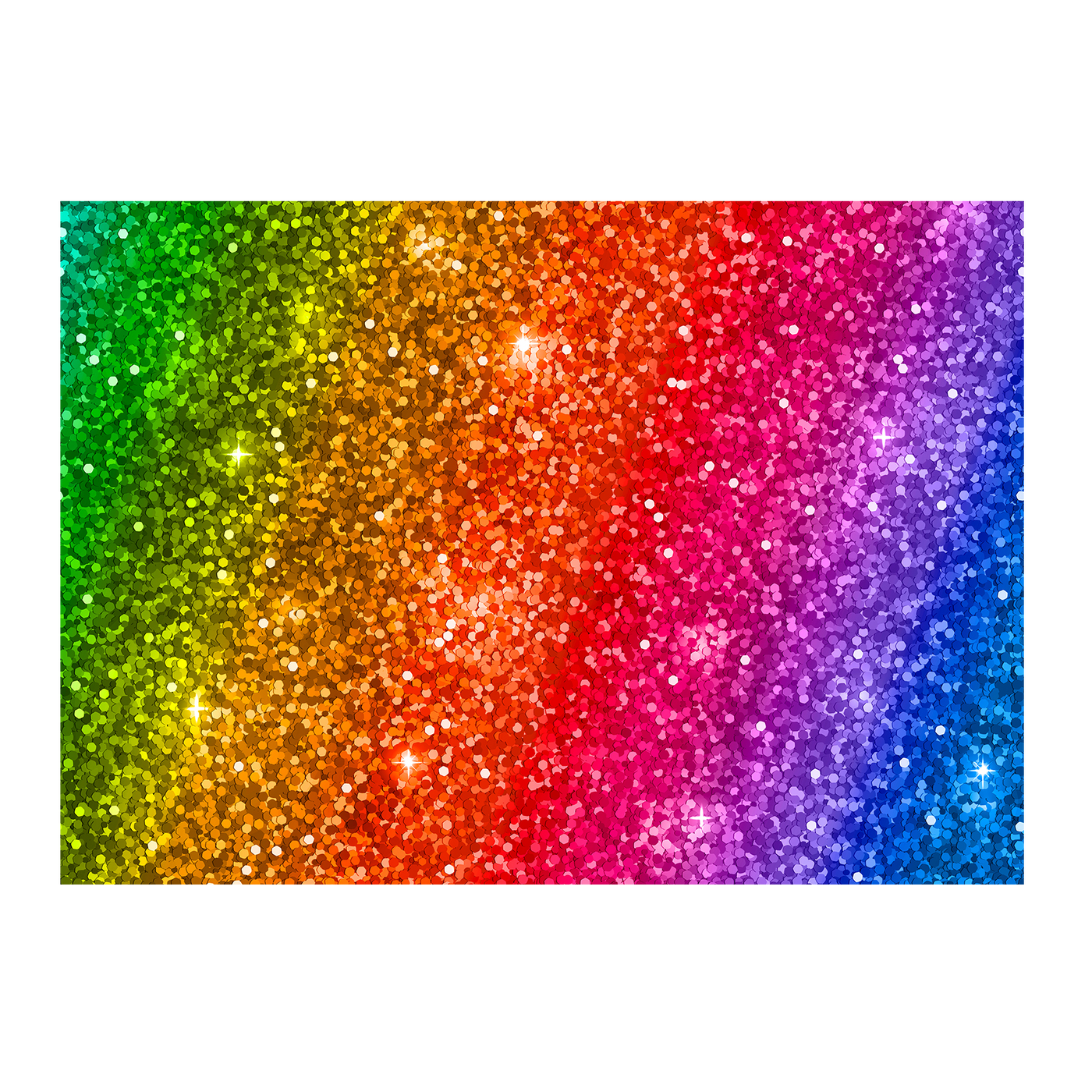 Rainbow Glitter Gradient - 1000 brikker