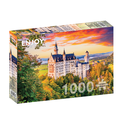 Neuschwanstein Castle in Autumn - 1000 brikker