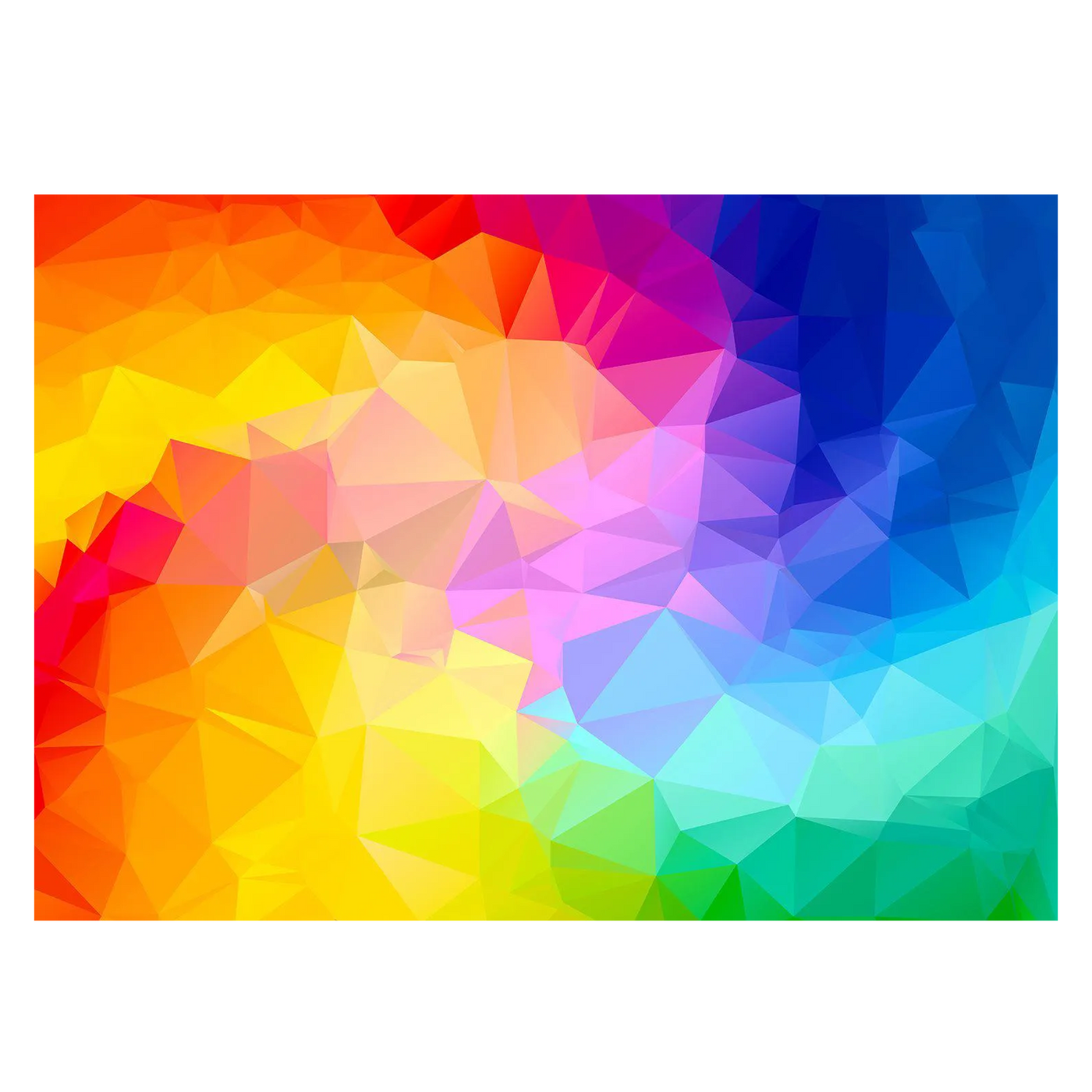 Rainbow Gradient Poligonal Swirl