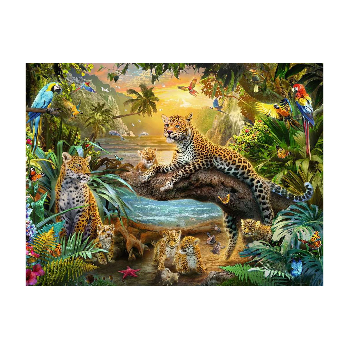 Leopards in Jungle - 1500 brikker