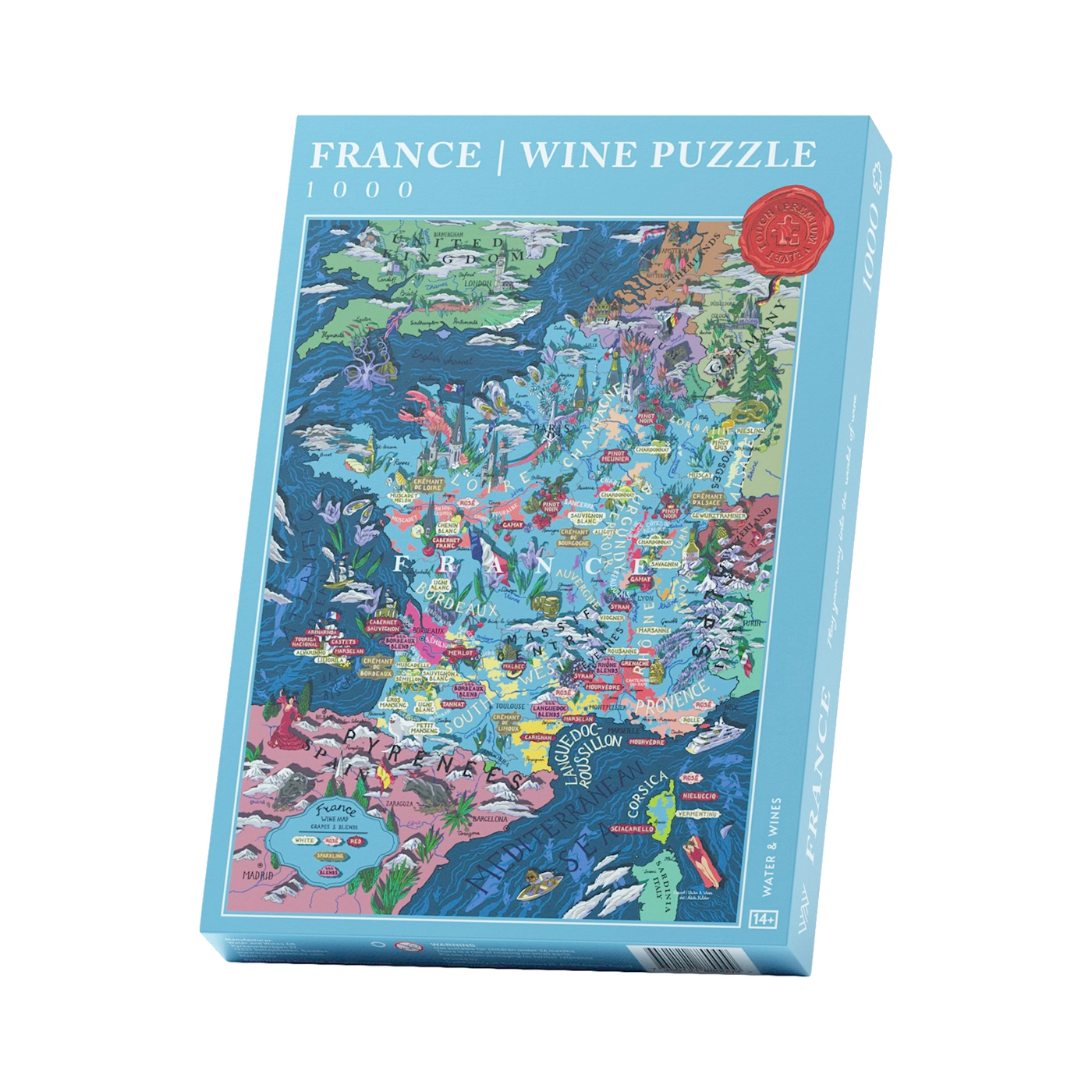 France Wine Puzzle - 1000 brikker