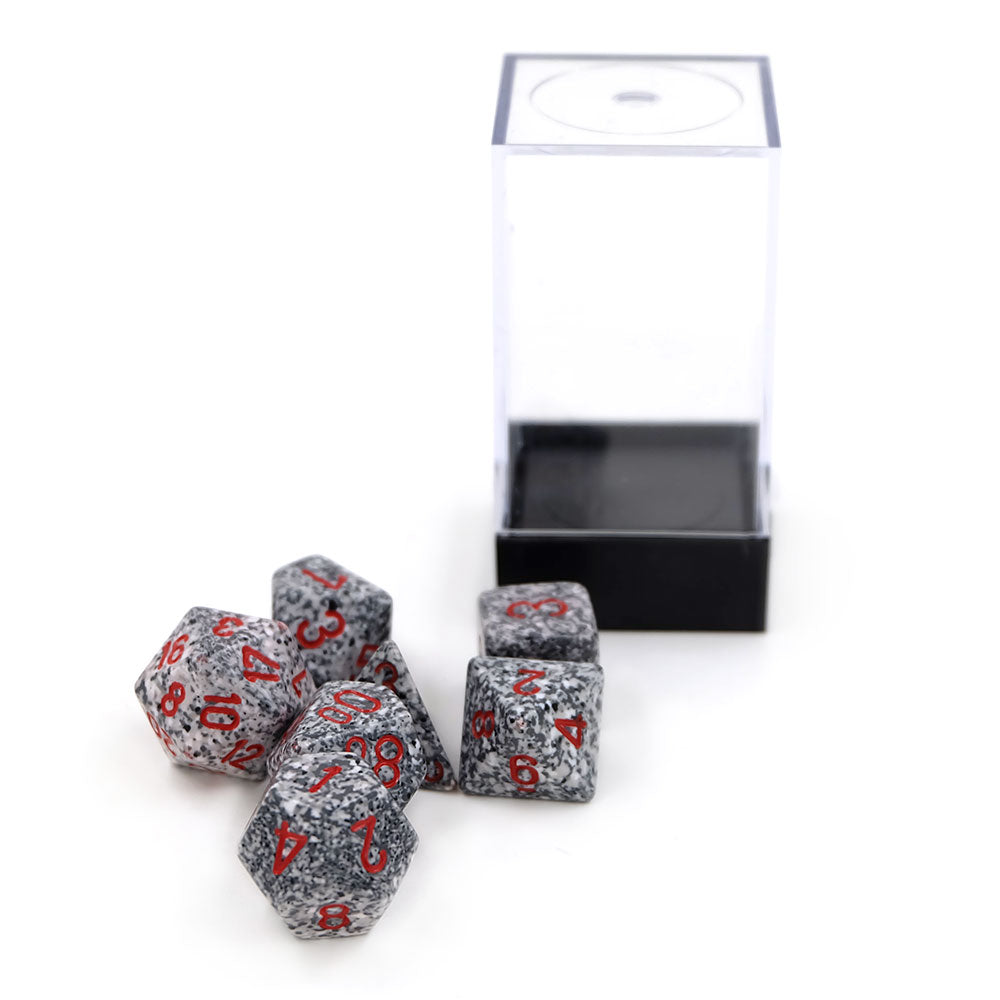 Speckled granite rollespilsterninger